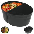 thumbnail image 1 of Forros divisores ovalados de silicona para olla de cocción lenta de 6 cuartos. Insertos para ollas de cocción lenta reutilizables, gruesos, pesados ​​y resistentes, compatibles con la mayoría de los a, 1 of 5