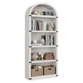 thumbnail image 1 of Qinaqin Antique Blanco 5-Tier Arched Bookcase de Profundidad Pie cm Profundidadisplay Rack y Estante Almacenamiento para Dormitorio Living Sala o Oficina en Casa, 1 of 7