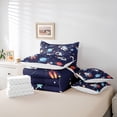 thumbnail image 6 of Castle Fairy 7-Piece Kids Astronaut Rocket Twin Bedding Set, 6 of 8