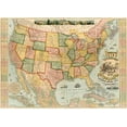 thumbnail image 2 of Haasis and Lubrecht 18x14 White Modern Wood Framed Museum Art Print Titled - American Union Railroad Map Of The United States, 1871, 2 of 4