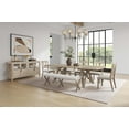 thumbnail image 7 of Modern Farmhouse Wood Bench Dining Bench Kitchen Table Seating Brown, 7 of 7