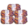 thumbnail image 1 of Uxcell paquete de 5 ovillos de 50g de hilo de mezcla de algodón para ganchillo, colorido naranja, 1 of 7