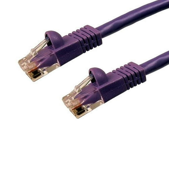 Kentek 10 Feet FT CAT6 UTP Patch Cable 24 AWG 550 MHz Category 6 Unshielded Twisted Pair Short Body Connector Snagless Molded Boot Ethernet RJ45 Network Internet Cord Purple