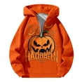 thumbnail image 3 of KHONTS Halloween Quarter Zip Plus Size Hoodies for Men Funny Graphic Trick or Treat Pumpkin Hoodie Sweatshirt Long Sleeve Pullovers Orange XXXL, 3 of 4