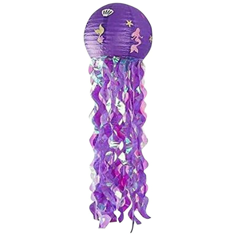 Mermaid Themed Decorative Supplies Children's Diy Handmade Paper Oceanarium Decoration  Jellyfish Hanging Decorations 