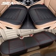 thumbnail image 2 of Funda de cuero PU para asiento de coche, cojín Universal para las cuatro estaciones, Protector de asiento de automóvil, almohadilla transpirable para silla de camión, SUV y furgoneta, 2 of 4