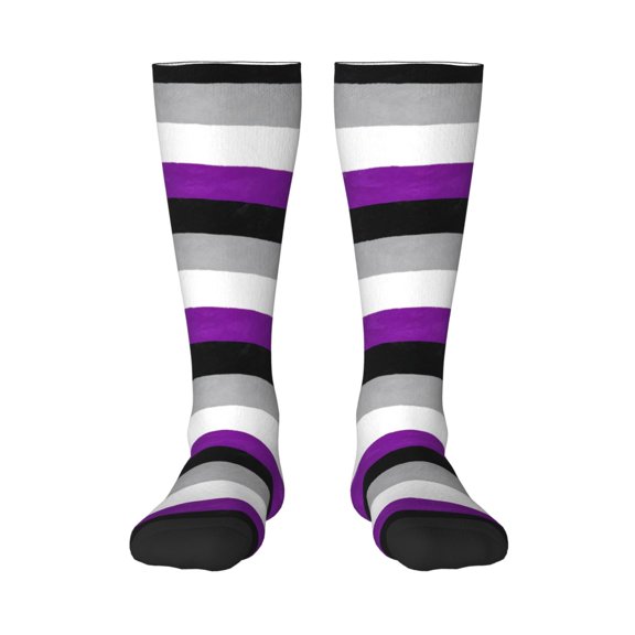 Women's Knee High Socks Asexuality Pride Flag Outdoor Casual Tube Socks
