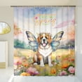 thumbnail image 3 of Welcome Spring Fairy Saint Bernard in Flower Meadow Shower Curtain St Dog Lover Waterproof Bathroom Bathtub Curtain - 13002, 3 of 5