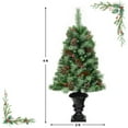 thumbnail image 2 of Gymax 4FT Pathway Christmas Tree Artificial Xmas Tree w/ Pine Cones Red Berries, 2 of 10