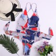 thumbnail image 4 of Aayomet Women's One-Piece Swimsuits Bathing Suits Twist Front Cutout Adjustable Straps Ruched Swimwear,Red L, 4 of 5