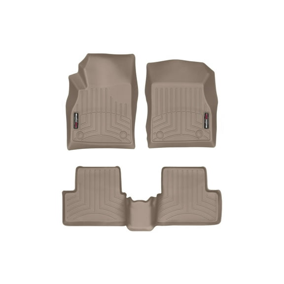 WeatherTech Custom Fit FloorLiners compatible with 2011-2014 Chevrolet Cruze - 1st & 2nd Row, Tan