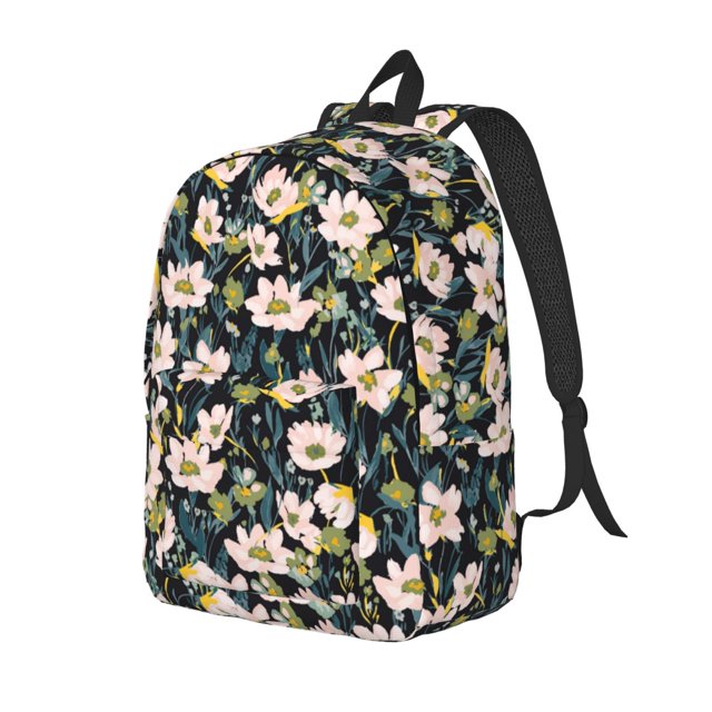 Fotbe Flowers Mochila de Lona con Estampado, Mochila Duradera, Mochila Versátil de Alta Calidad, Mochila Compacta Vintage-Small
