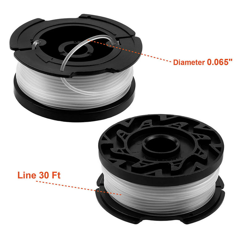 THTEN AF-100 Weed Eater Spools Compatible with Black Decker GH900 GH600  String Trimmer Replacement Spool Refills 30ft 0.065” Auto-Feed Single Lines Edger  Parts Grass Trimmers (12 pcs) 