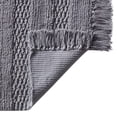 thumbnail image 5 of My Texas House Lancaster Stripe Fringe Cotton Bath Rug , Grey, 20" x 32", 5 of 6