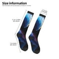 thumbnail image 3 of Bingfone Compression Socks for Women and Men Long Socks for Running Athletic Cycling Nurse-Red And Blue Abstract, 3 of 8