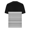 thumbnail image 7 of Women's Short Sleeve T Shirts for Tall Woman Summer Tops for Women Trendy Large Striped Tops for Women Short Sleeve Plus Size Shirt, 7 of 7