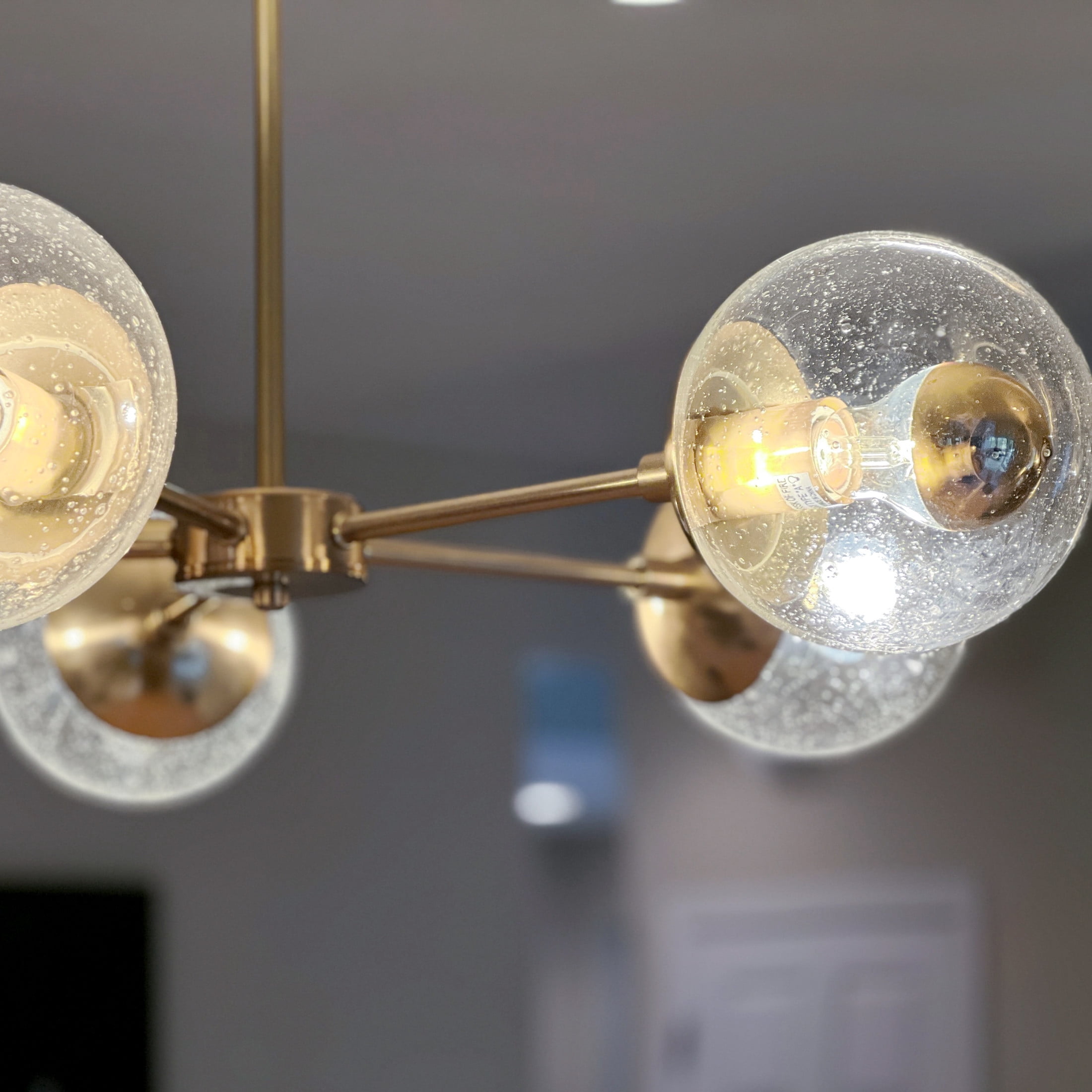6 Inch Seedy Glass Globe Replacement Light Shade, Gracelyn Collection, Clear – Design House, 924084