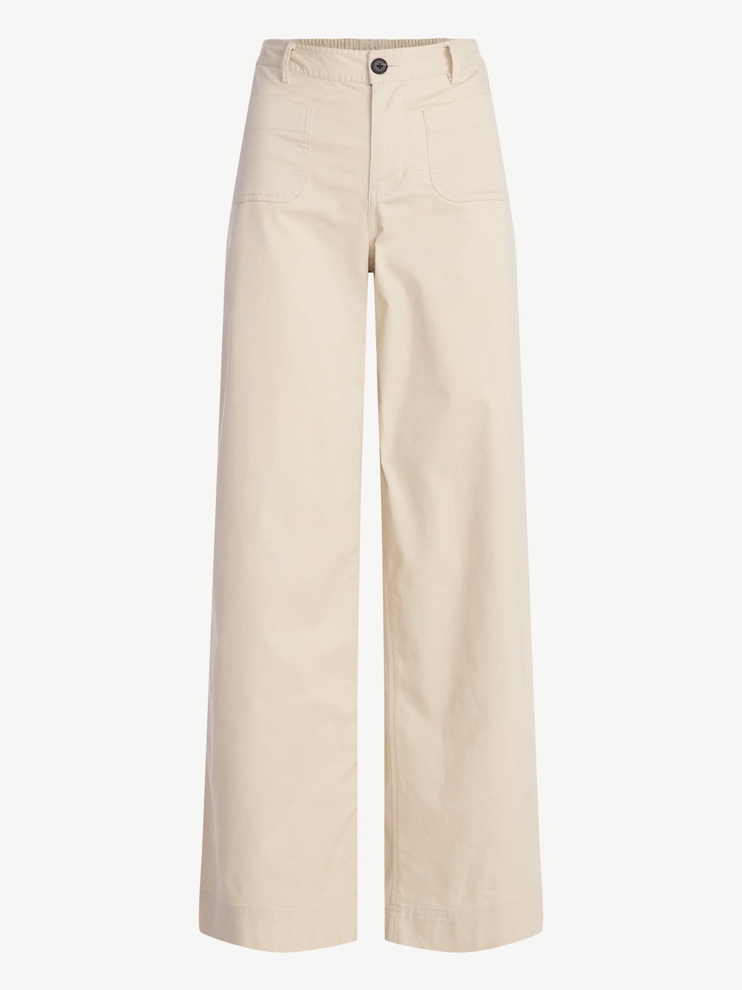 Free Assembly Women's and Women's Plus Patch Pocket Wide Leg Pants, 30”, 32” and 34” Inseam, Sizes XS-4X