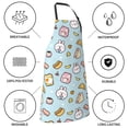 thumbnail image 5 of Kdxio Rabbit Burger Coffee Apron with Pockets Adjustable Kitchen Aprons for Men Women Waterproof Aprons for Cooking,Drawing,Crafting, Baking Household Cleaning, 5 of 8