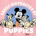 thumbnail image 2 of Disney - Mickey Mouse - Easily Distracted by Puppies - Youth Crewneck Fleece Sweatshirt, 2 of 4
