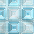 thumbnail image 1 of oneOone Cotton Silk Turquoise Blue Fabric Geometric Sewing Material Print Fabric By The Yard 42 Inch Wide, 1 of 4
