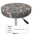thumbnail image 4 of Fotbe Hedgehogs and Flowers1 Stool Covers Round,Waterproof Round Bar Stool Covers Bar Chair Covers Washable Stool Cushion Slipcover for 12-14 Inch Chair-14 inch, 4 of 7