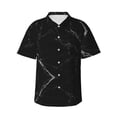 thumbnail image 2 of Goofa Black Marble Texture Abstract Hawaiian Shirt for Men, Unisex Summer Beach Casual Short Sleeve Button Down Shirts,Aloha Tropical Floral print shirt-Small, 2 of 9