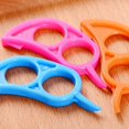 thumbnail image 4 of yingyy Random Color Plastic Handhold Portable Mini Fruits Orange Orange peeler Lemon Plastic Mouse Opener Peeler Ring Kitchen Tools, 4 of 9