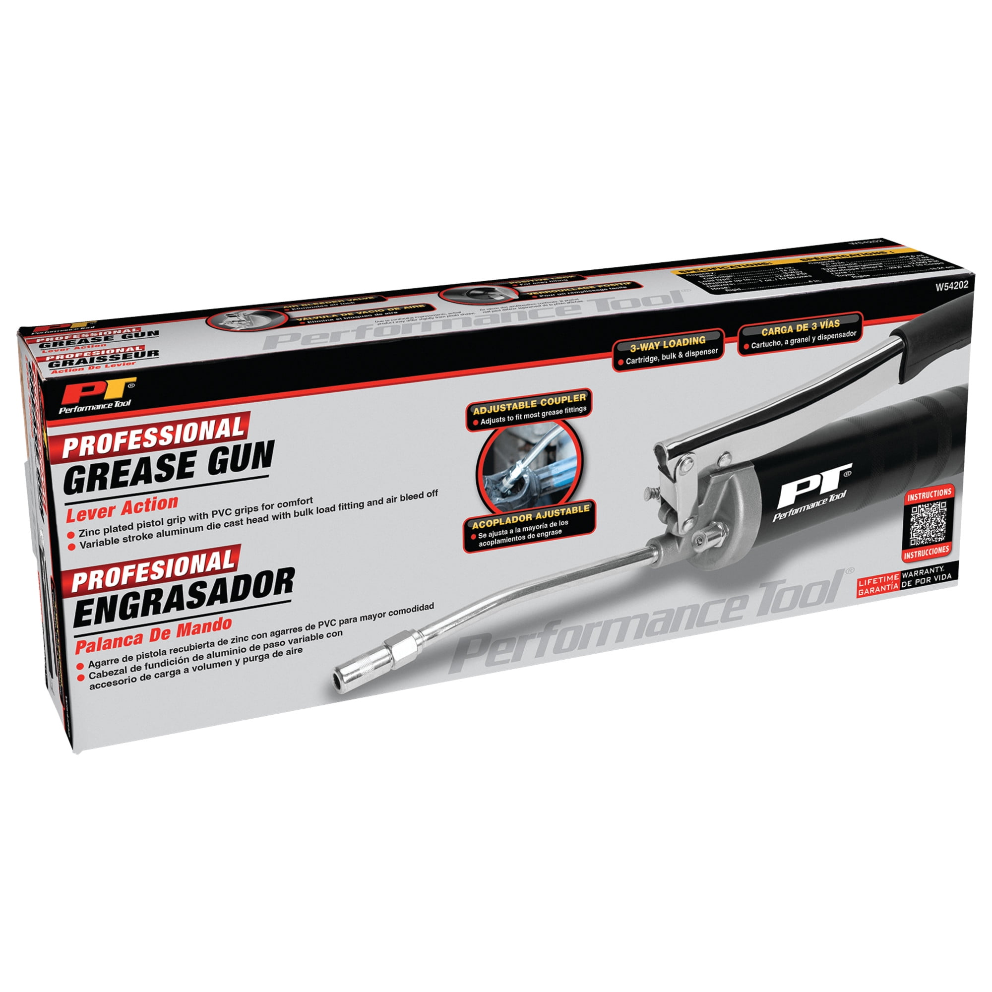Performance Tool W54202 Professional Lever Action Grease Gun