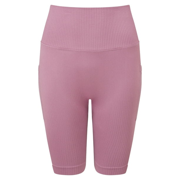 TriDri - Shorts de Ciclismo Diseño Acanalado para Mujer (Malva)