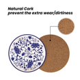 thumbnail image 4 of Xecao Blue And White Porcelain Pattern for MDF Cork Coaster 4 Pcs,Drink Coasters,Suit for House Warming Gifts New Home ,Coffee Table Decor-Round Shape, 4 of 7
