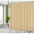 thumbnail image 5 of Ambesonne Beige Shower Curtain, Damask Vintage Bohemian, 69"Wx70"L, Cream Beige, 5 of 5