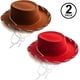 thumbnail image 1 of Sombrero de vaquero BR 2 piezas Marrón y Rojo Disfraz de vaquero para niños, 1 of 5
