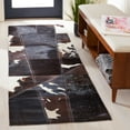 thumbnail image 2 of SAFAVIEH Studio Leather Yasim Geometric Area Rug, Dark Brown/Ivory, 3' x 5', 2 of 6