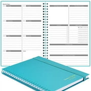 Planner, Asten Undated Weekly Planner Goal Planner Notebook, To Do List Planners Spiral Planner for Men and Women,PVC Hardcover,Elastic Closure, Inner Pocket 8.3" x 5.8" (Blue)