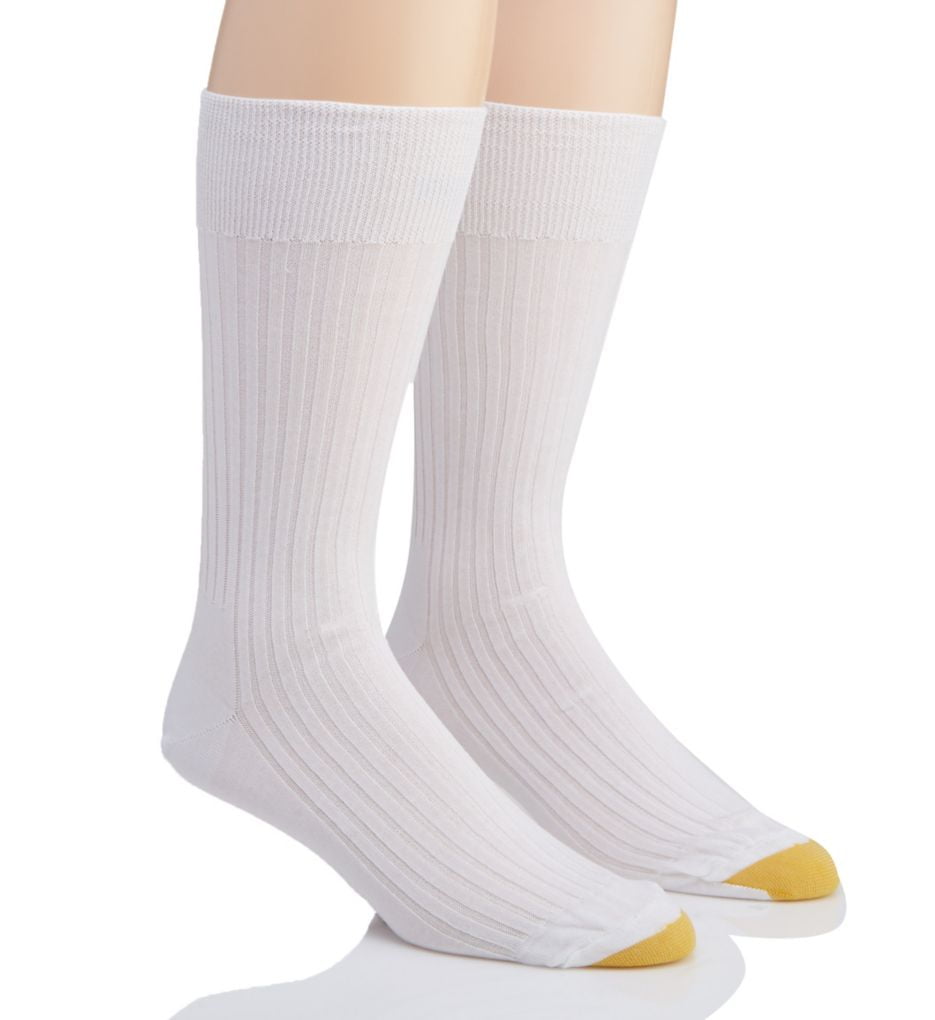 Men's Gold Toe 200NE Comfort Top NonElastic English Rib Socks 2 Pack