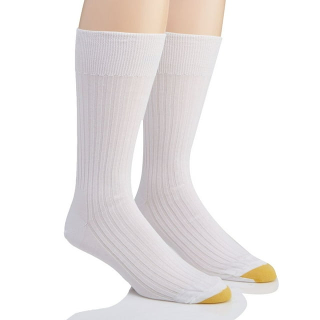 Men's Gold Toe 200NE Comfort Top NonElastic English Rib Socks 2 Pack