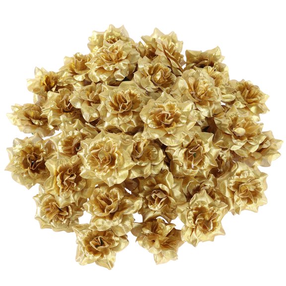 ORDDIART 50 Pcs Small Rose Faux Flowers for Graduation Cap Decoration, Craft Projects, Floral Arrangements and Home Decor