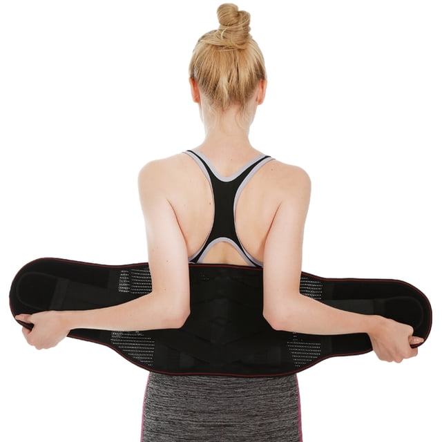 Soidarity Cinturón de soporte para la espalda con correa ajustable, fácil de usar y proporciona soporte lumbar, conveniente y práctico Suministros de ortodoncia Negro + mate SG