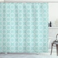 thumbnail image 1 of Ambesonne Aqua Shower Curtain, Vintage Sun Flower, 69"Wx75"L, Seafoam and White, 1 of 3