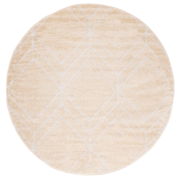 SAFAVIEH Adirondack Caitriona Geometric Squares Area Rug, Gold/Light Grey, 6' x 6' Round
