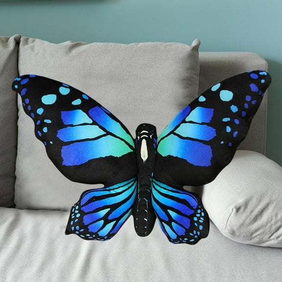Usloyux Kids Toys Under $5 Butterfly Decorations Pillow,Throw-Pillow Stuffed Decoration, Realistic Butterfly Shape Pillow for Women Decor for Room Home Garden