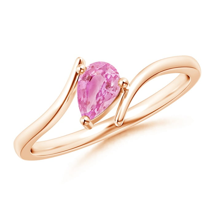2ct Pear Cut Pink Sapphire Infinity Floral Engagement Ring 14ct Rose Gold Over