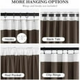 thumbnail image 4 of Brown Blackout Velvet Curtains 120 Inch Length for Large Sliding Door, Pleat Tape with Back Tab Room Darkening Thermal Insulated Drapes for Living Room, Bedroom, W52 x L120, 2 Panels, 4 of 7