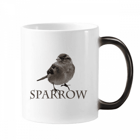 

Food Side Body Sparrows Birds Mug Changing Color Cup Morphing Heat Sensitive 12oz