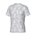 thumbnail image 5 of Vsdgher Fun Rabbit Print Men's Dry Fit Mesh Athletic Shirts Moisture Wicking Tennis T-Shirt Tops, 5 of 9