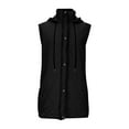 thumbnail image 5 of Ashirexll Puffer Vest Women, Womens Winter Coats, Sleeveless Hooded Puffer Jacket Lightweight Quilted Winter Warm Zip Up Long Coat, 5 of 6