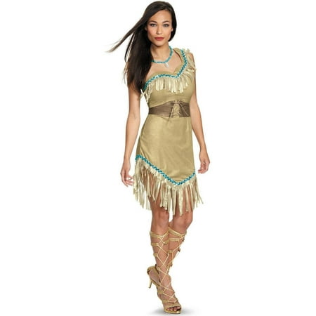 Disney Princess Deluxe Pocahontas Women's Plus Size Adult Halloween Costume,