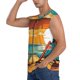 thumbnail image 3 of Fotbe Vintage Beach Sunset Men's Camiseta sin Mangas Estampada para Hombres, Playera Casual para Gimnasio, Entrenamiento, Playa-X-Large, 3 of 7
