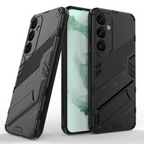 ELEHOLD Rugged Case for Samsung Galaxy S24 Plus with Built-in Hidden Kickstand Anti-Scratch Hybrid Slim Thin Shockproof Case for Samsung S24 Plus 2024,Black